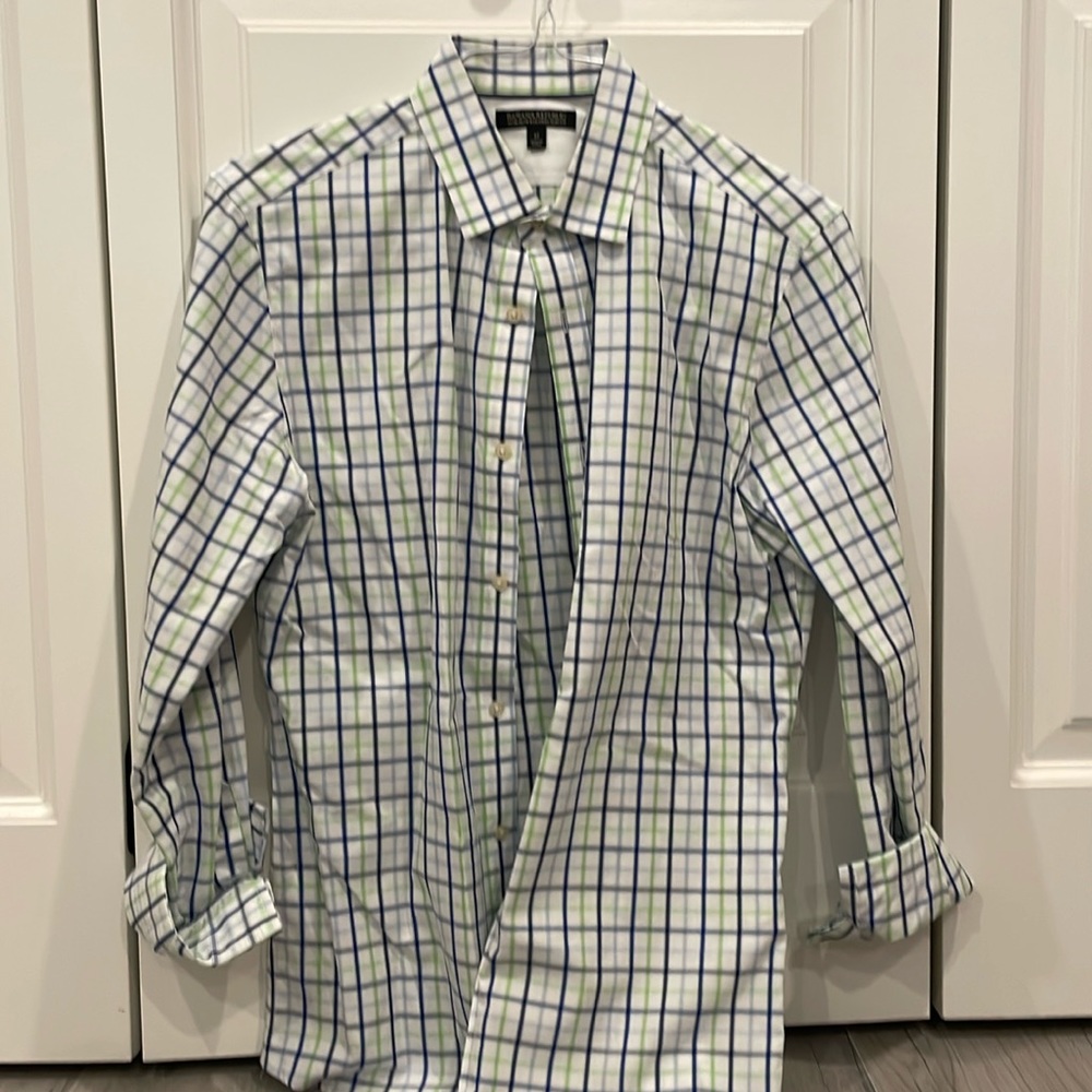 COPY - Banana republic non-iron tailored slim fit. Gently used. Medium.